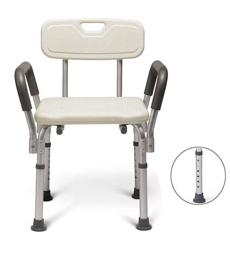 Ubesgoo Shower Chair Bath Seat With Padded Armrests And Back Walmart