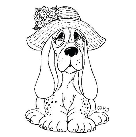 Basset Hound Coloring Page At Free Printable