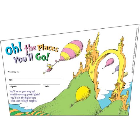 Seuss Oh The Places Youll Go Recognition Awards