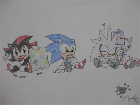Baby Shadow Sonic And Silver By Theatombomb035 On Deviantart