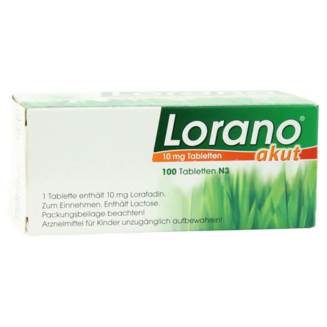 Форма выпуска, состав и упаковка. Lorano® akut 10 mg Tabletten, 100 St | HÀNG-ĐỨC.COM