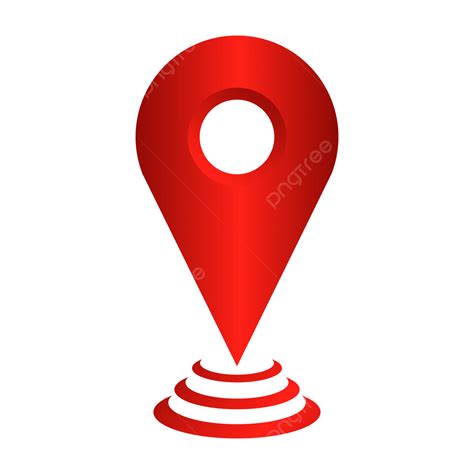 3d Location Icon Map Logo Design Symbol Transparent Background Vector