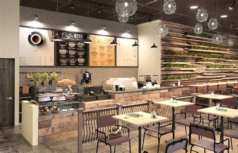 Coffee Shop Interior Design Services Work Provided Wood Work