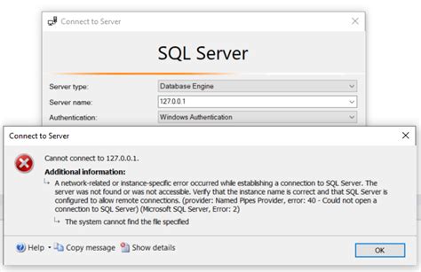 Sql Server How To Connect To A Local Sql Server Instance By Ip