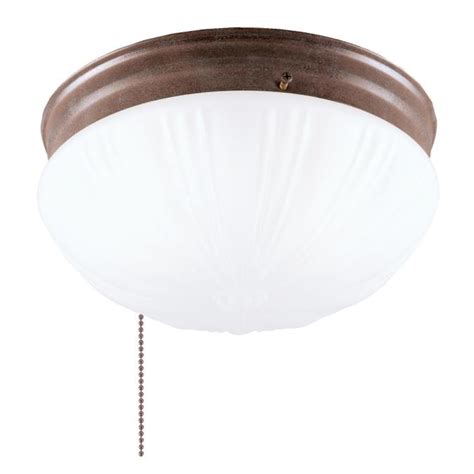 Westinghouse Two Light Flush Mount Interior Ceiling Fixture With Pull Chain