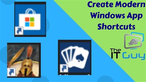 How To Create Desktop Shortcut For Modern Windows Apps Youtube