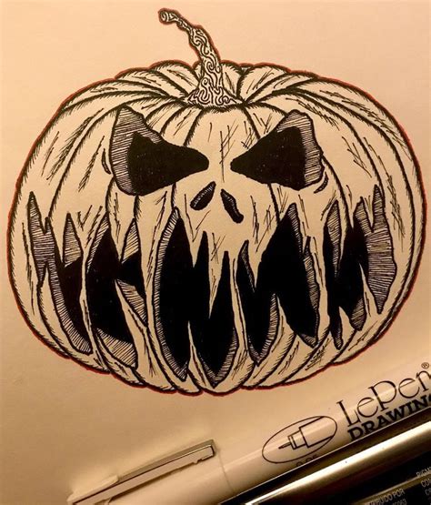 Its Almost That Time🎃👻⚰️ • • Dailydoodle Jackolantern Pumpkin