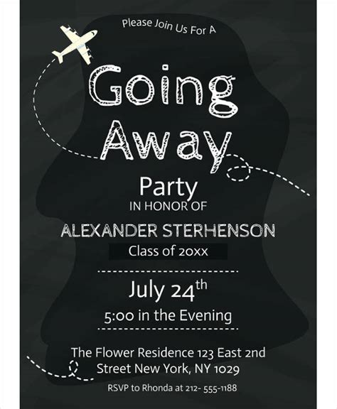 Going Away Party Flyer Template Collection