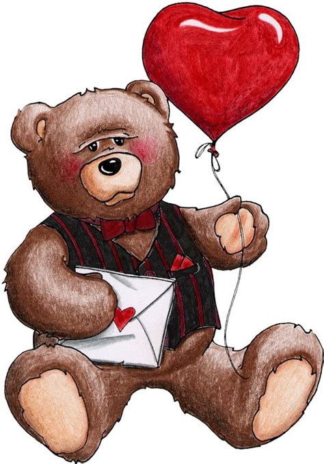 Valentine Valentines Day Illustration Bear Valentines Valentines