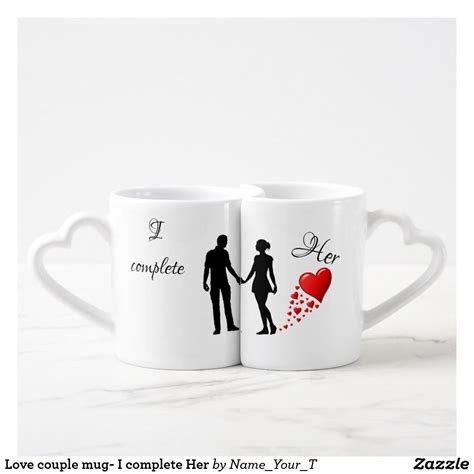 love couple mug i complete her coffee mug set zazzle couple mugs couples coffee mugs mugs