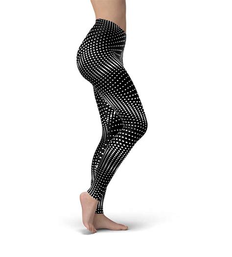 Polka Optical Illusion Yoga Pants Action Curves