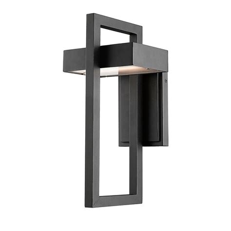 Filament Design 1 Light Black Outdoor Wall Sconce With Frosted Glass