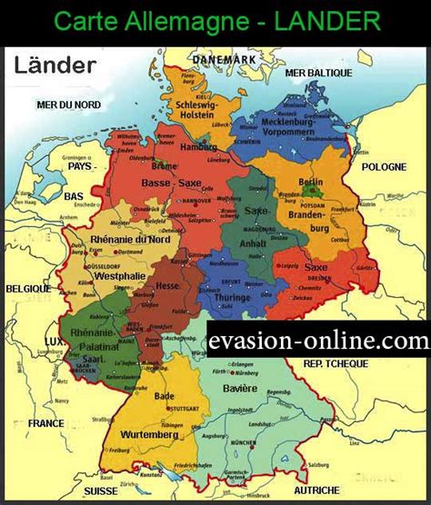 Carte de allemagne, union européenne, europe, retrouvez la carte de allemagne sur le site carte du monde et les cartes de tous les pays du monde. Carte Allemagne » Vacances - Arts- Guides Voyages