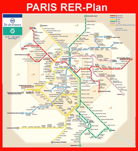 Paris Rer Plan Karte