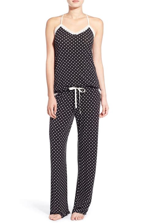 pj salvage lace trim polka dot print pajamas nordstrom