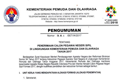 Materi contoh soal cpns 2020 tkd terdiri atas: KEMENPORA - Soal dan Pendaftaran CPNS Kementerian Pemuda ...
