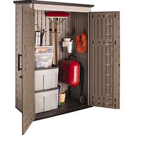 Rubbermaid Plastic Large Vertical Outdoor Storage Shed 52 Cubic Feet