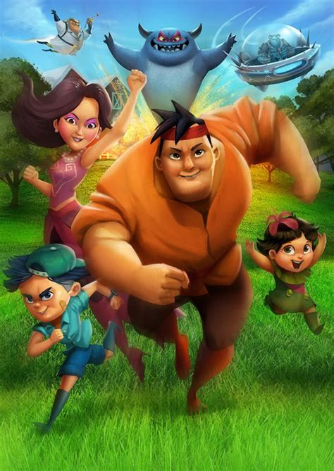 An Animated Movie Poster With Characters From The Cartoons Animation