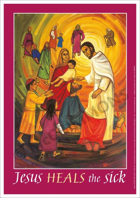 Jesus Heals The Sick Message Poster