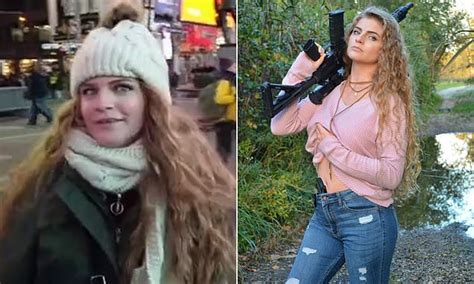 Pro Gun Us Activist Kaitlin Bennett Argues With Australian In New York