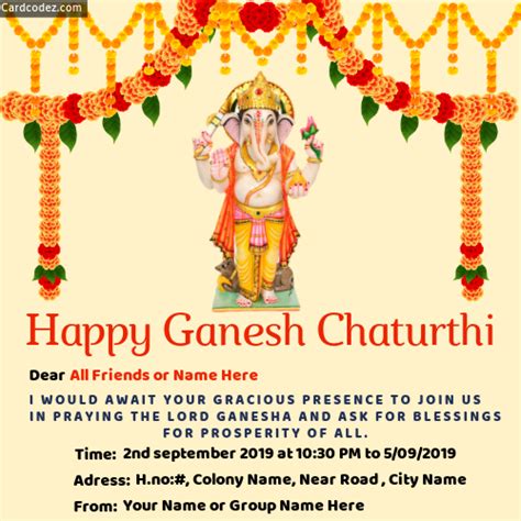 isma: [Download 41+] Design Ganpati Invitation Card
