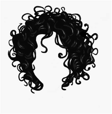 Curly Hair Logo Png Clipart , Png Download - Black Curly Hair Png
