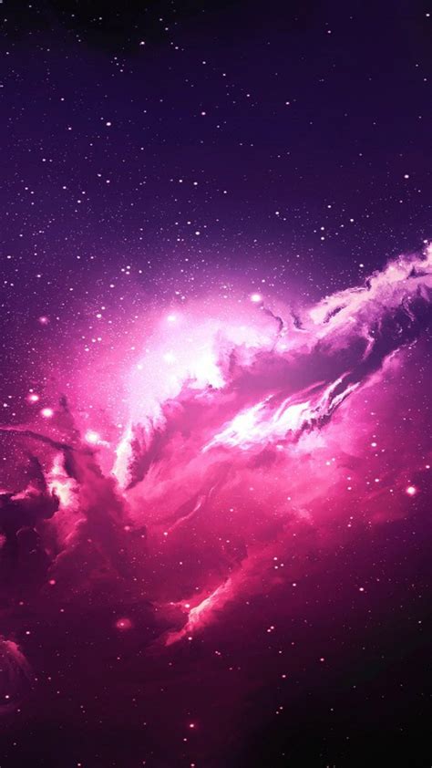 Nebula Pink Galaxy Stars Free 4k Ultra Hd Mobile Wallpaper