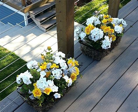 Silk floral arrangement on the deck | Silk floral arrangements, Floral arrangements, Floral