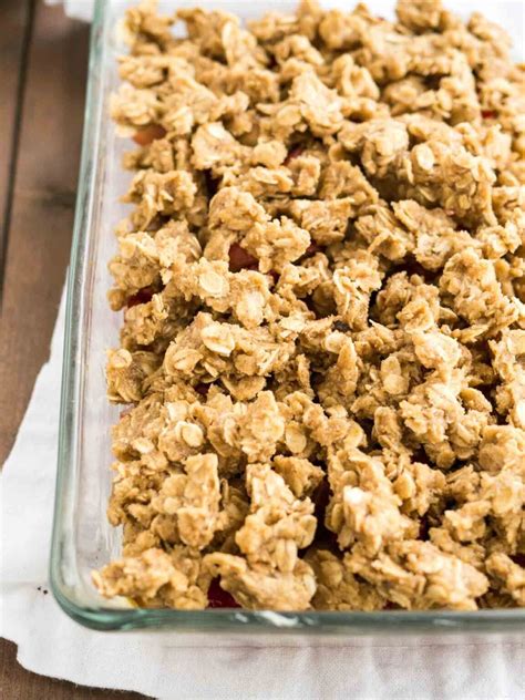 Old Fashioned Strawberry Rhubarb Crisp Plated Cravings