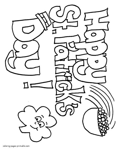 Luck of the irish coloring page. Irish coloring pages || COLORING-PAGES-PRINTABLE.COM