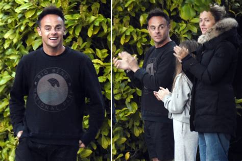 The tv star, 45, could be seen pulling his partner, 43, in. Ant McPartlin and girlfriend Anne-Marie among stars ...