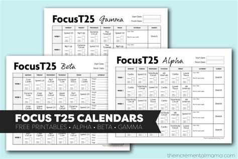 Free Printable Focus T25 Calendar Alpha Beta And Gamma