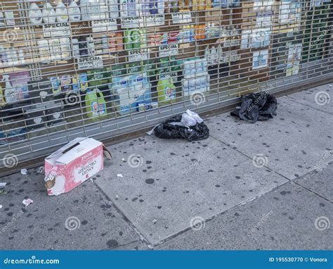 Trash Piling Up In Brooklyn Editorial Image Image Of Street Budget