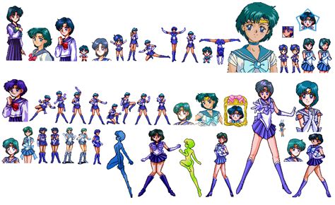 Sailor Mercury Sprites By Gabriel444 On Deviantart