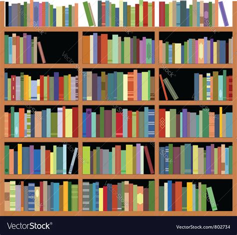 Bookshelf Royalty Free Vector Image Vectorstock