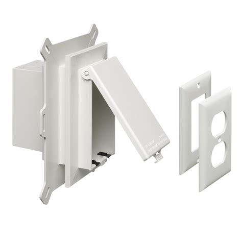Arlington Dbvs1w 1 Low Profile In Box Recessed Outlet Box Wall Plate