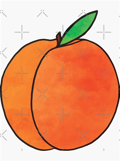 Peachy Peach Sticker By Murialbezanson Redbubble