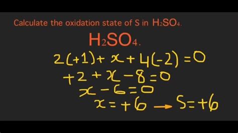 How To Calculate The Oxidation State Of Sulphur In H2so4 Sulphuric