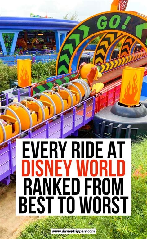 An Amusement Park With The Words Every Ride At Disney World Is Ranked