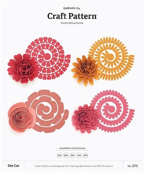 Download Rolled Flower SVG Rolled Paper Flower SVG 3D Flower | Etsy | Paper flower patterns, Felt flower ...
