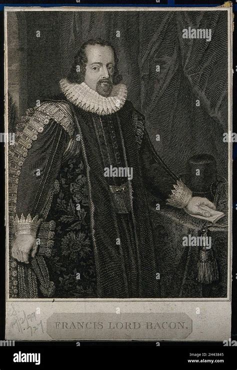 Francis Bacon Viscount St Albans Line Engraving After A Bleyenberch