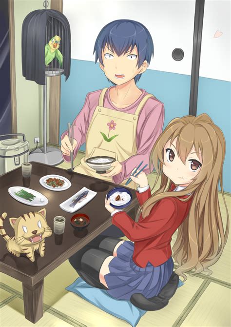 Aisaka Taiga Takasu Ryuuji Palmtop Tiger And Inko Toradora Drawn