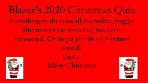 Christmas Quiz 2020 Teaching Resources