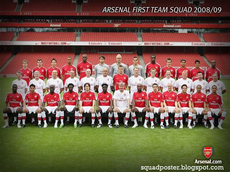 Arsenal First Team Squad 200809 Football Squad Wallpapers