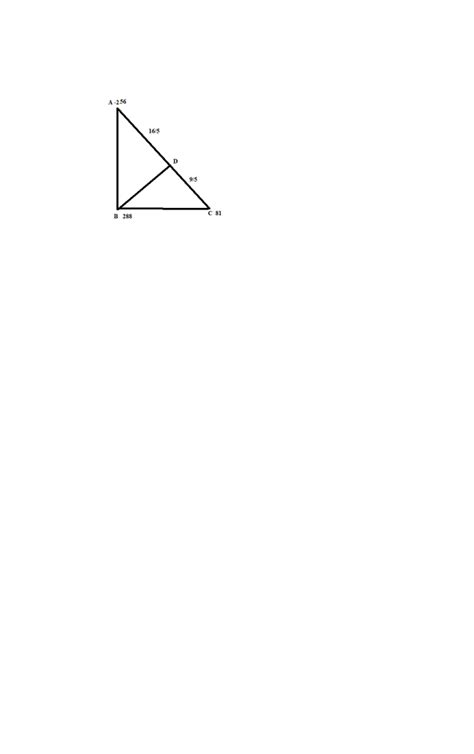 How to solve a right triangle given an acute angle and one side; ABC is a right angled triangle, right angled B charges of -256,+288 and 81 units are placed at A ...