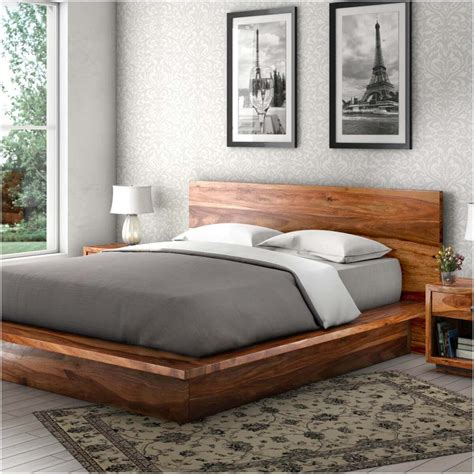 Delaware Solid Wood Platform Bed Frame You deserve a bed that looks like it's floating!