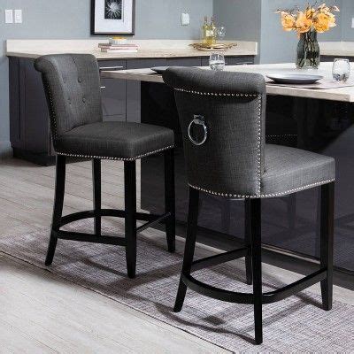 The airy and chic design instantly modernizes the kitchen and dining area, or even a workspace, all without overpowering the surroundings. Cushioned 26" Counter Stool Hardwood Dark Gray - Safavieh ...
