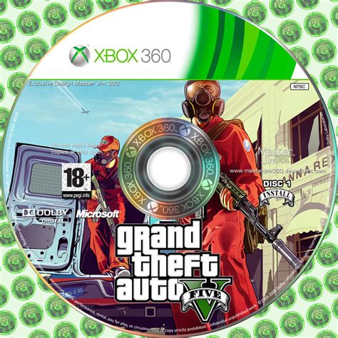 Gta V Dvd 1 Disc Cover Xbox 360 By Masterjim360 On Deviantart