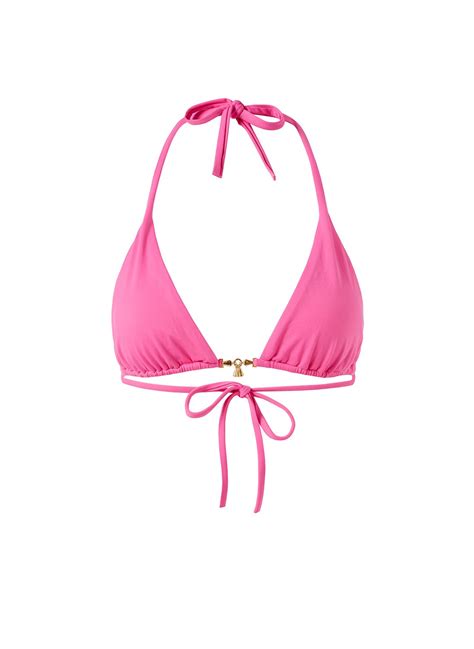 Melissa Odabash Trieste Hot Pink Ruched Bandeau Bikini Bottom
