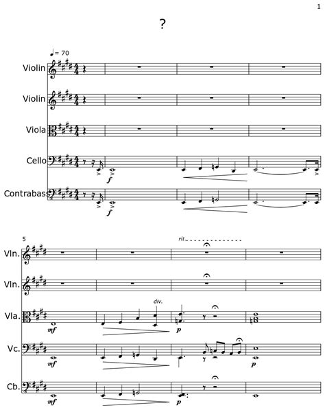Sheet Music For Violin Viola Cello Contrabass